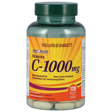 Holland & Barrett Vitamine C à libération temporisée & cynorrhodon 1000 mg 120 cachets