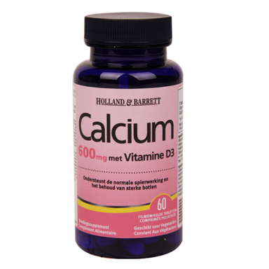 Holland & Barrett Calcium à la vitamine D 60 Cachets enrobés