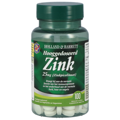 Holland & Barrett Zink Picolinaat, 25mg (100 Tabletten)