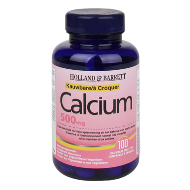 Holland & Barrett Calcium à mâcher 100 comprimés 500 mg