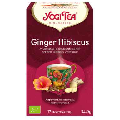 Tisane Yogi Tea Gingembre et hibiscus Bio