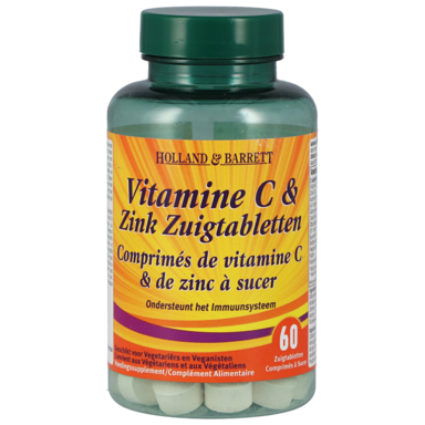 Holland & Barrett Vitamine C & Zink (60 Zuigtabletten)