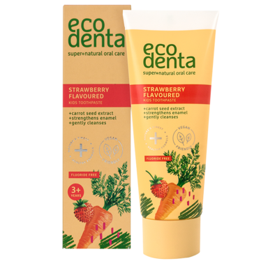 Ecodenta Dentifrice spécial enfants parfum fraises des bois, à l'extrait de carotte & Kalident 75 ml