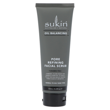 Sukin Oil Balancing Pore Refining Facial Scrub + Charcoal - 125ml