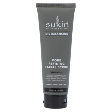 Sukin Oil Balancing Pore Refining Facial Scrub + Charcoal