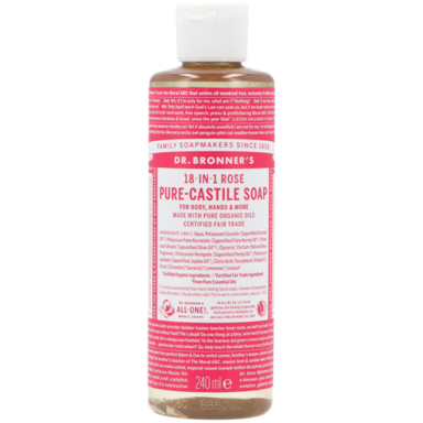 Dr.Bronner's Savon liquide à la rose (240 ml)