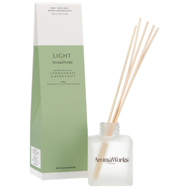 AromaWorks Light Range Reed Diffuser Lemongrass & Bergamot - 100ml