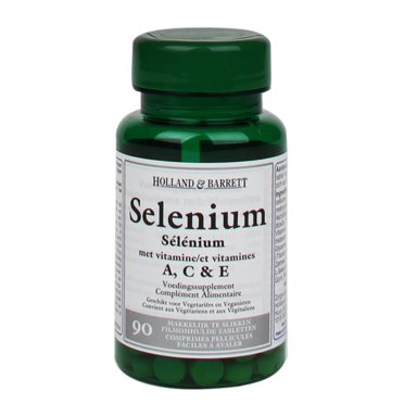 Holland & Barrett Selenium Met Vitamine A, C En E (90 Tabletten)