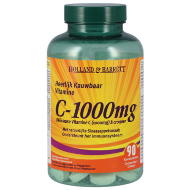 Holland & Barrett Vitamine C, 1000mg (90 Kauwtabletten)