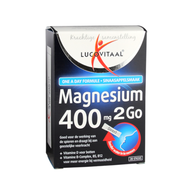 Lucovitaal Magnesium 2Go, 400mg (20 Sticks)