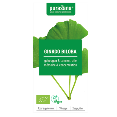 Purasana Ginkgo Biloba Bio 250mg  - 70 Capsules