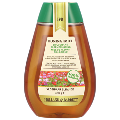 Holland & Barrett Bloemenhoning Vloeibaar Bio Fles - 350g