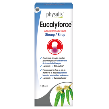 Physalis Eucalyforce Suikervrij Siroop Bio - 150ml