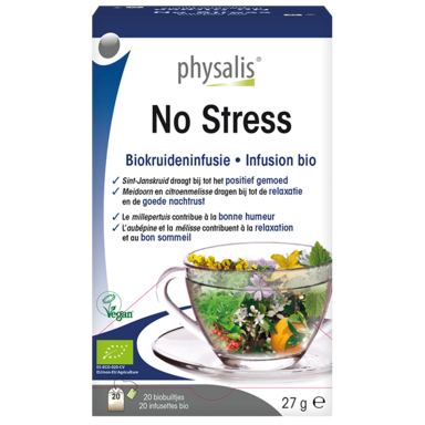 Physalis Kruideninfusie No Stress Bio (20 Theezakjes)