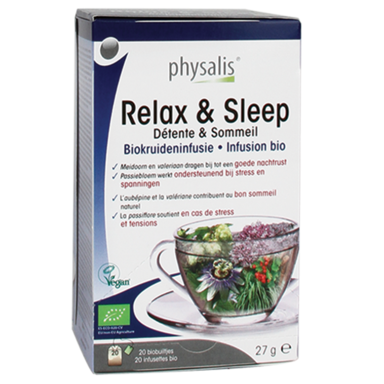Physalis Kruideninfusie Relax & Sleep Bio (20 Theezakjes)