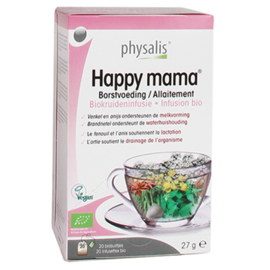 Physalis Kruideninfusie Happy Mama Bio (20 Theezakjes)