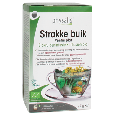 Physalis Kruideninfusie Strakke Buik Bio (20 Theezakjes)