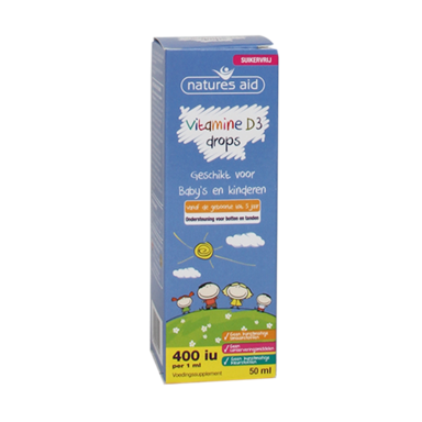 Natures Aid Vitamine D3 Drops Baby's & Kids (50ml)