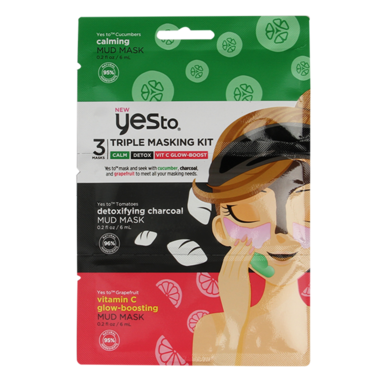 Yes To Triple Masque Charbon, concombre & pamplemousse 6ml