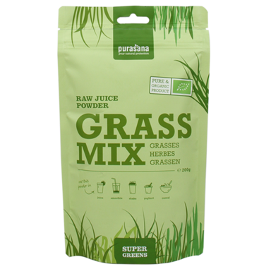 Purasana Raw Juice Poeder Grass Mix Bio (200gr)