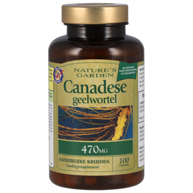 Nature's Garden Canadese Geelwortel, 470mg (100 Capsules)