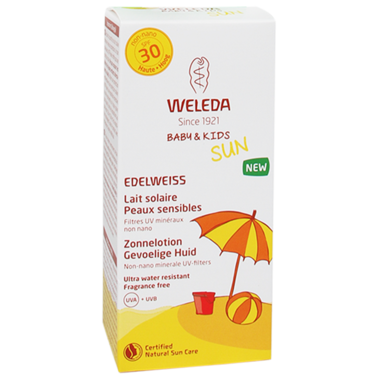 Weleda Baby & Kids SPF30 Edelweiss Zonnelotion Gevoelige Huid - 150ml