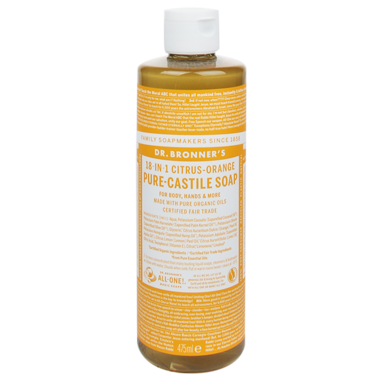 Dr Bronner's Pur savon de Castille Agrumes Orange 475 ml