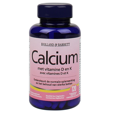 Holland & Barrett Calcium aux vitamines D et K 120 Capsules