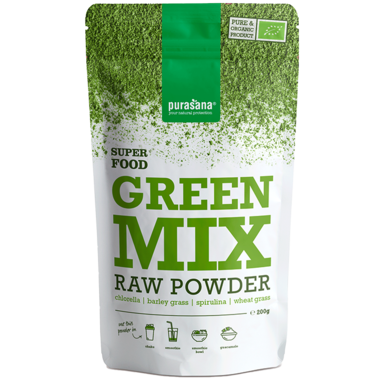 Purasana Raw Green Mix Poeder Bio - 200g