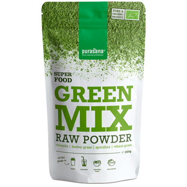Purasana Raw Green Mix Poeder Bio (200gr)
