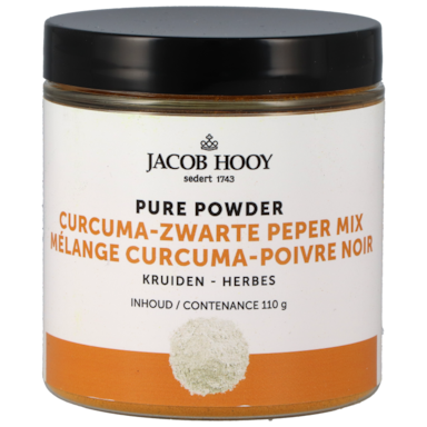 Jacob Hooy Pure Poeder Curcuma Zwarte Peper (110gr)