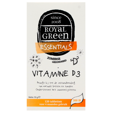 Royal Green Vitamine D3, 7.5 mcg (120 Tabletten)
