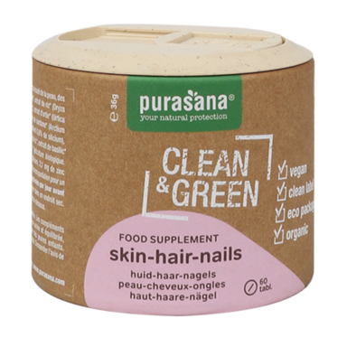 Purasana Clean & Green Skin Hair Nails Bio (60 Tabletten)
