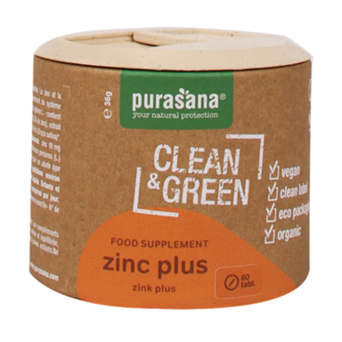 Purasana Clean & Green Zink Plus Bio (60 Tabletten)