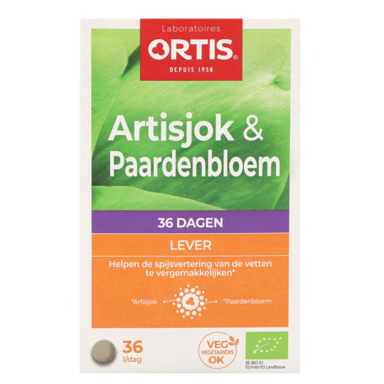 Ortis Artisjok & Paardenbloem Bio (36 Tabletten)