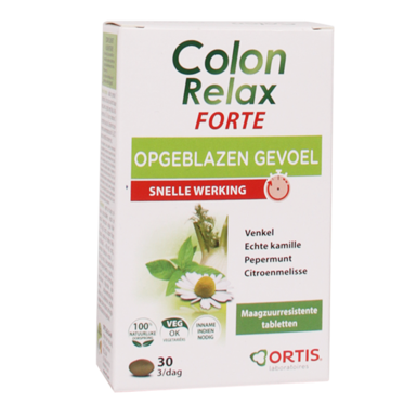 Ortis Colon Relax Opgeblazen Gevoel (30 Tabletten)
