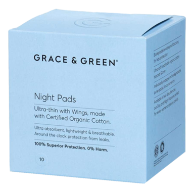 Grace & Green Night Pads - 10 pack
