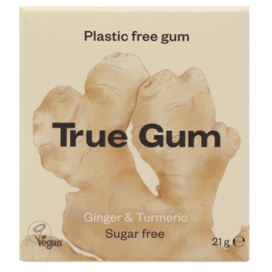 True Gum Ginger & Turmeric Kauwgom