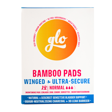 glo Serviettes bambou pour incontinence vessie sensible - 12 pièces