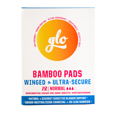 glo Serviettes bambou pour incontinence vessie sensible (12 pièces)
