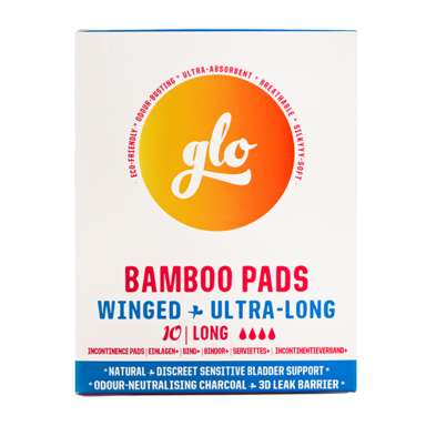 glo Serviette bambou pour incontinence vessie sensible - 10 pièces