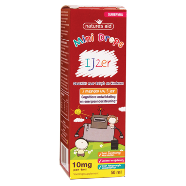 Natures Aid Mini Drops Ijzer voor Baby's en Kinderen - 50 ml