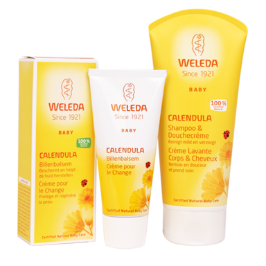 Weleda Voordeelset Baby Calendula Shampoo & Douchecrème en Billenbalsem