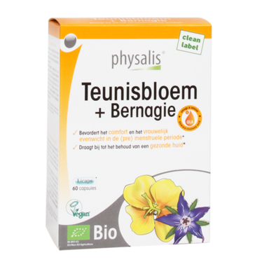 Physalis Teunisbloem + Bernagie Bio (60 Capsules)