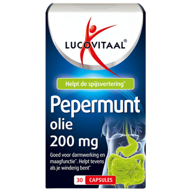 Lucovitaal Pepermunt Olie, 200mg (30 Capsules)