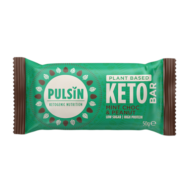 Pulsin Mint Chocolate & Peanut Keto Bar (50 gram)