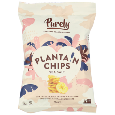 Purely Plantain Chips Sea Salt - 75 gr