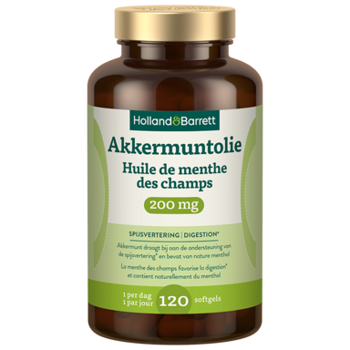 Holland & Barrett Pepermuntolie 200mg - 120 Capsules