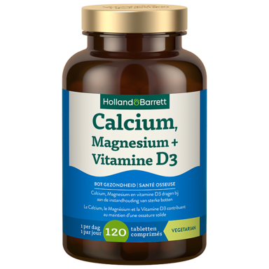 Holland & Barrett Calcium, Magnésium + Vitamine D3 - 120 comprimés