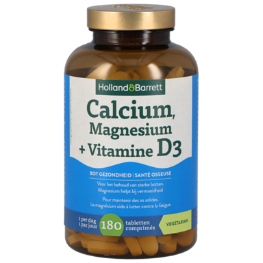 Holland & Barrett Calcium + Magnesium & Vitamin D 180 Tablets
